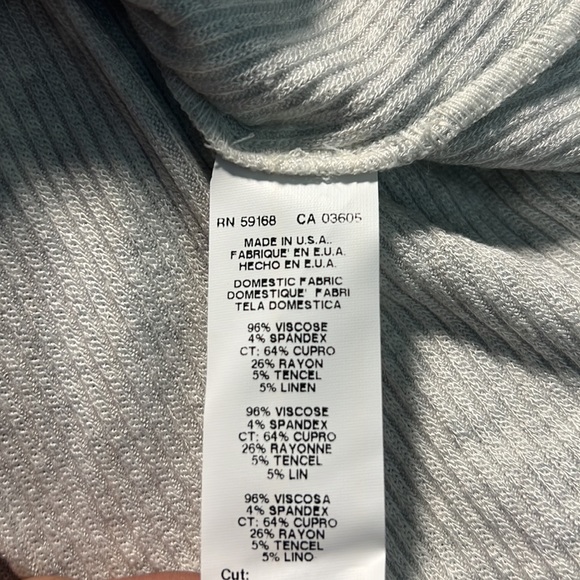 FIFTEEN TWENTY Heather Ivory Ribbed Contrast Puff Sleeve Top - Picture 9 of 11